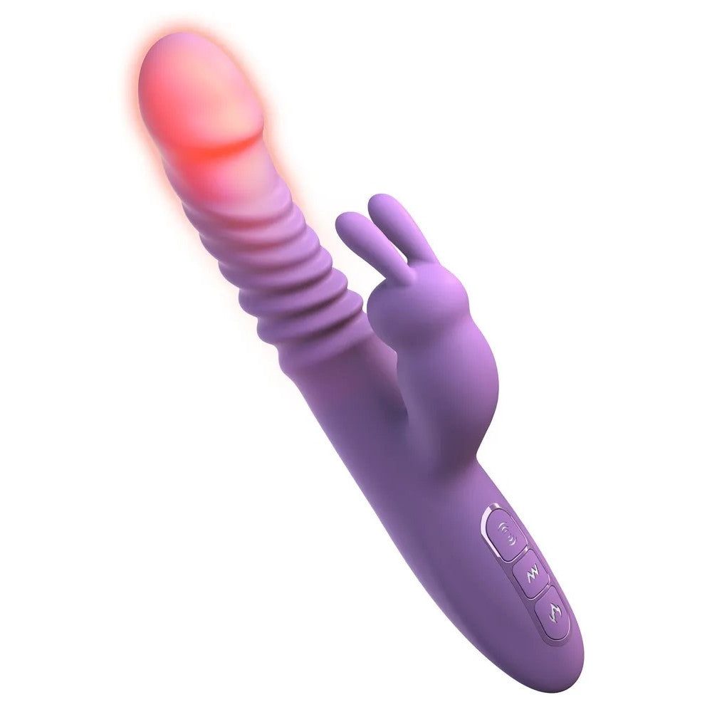 Rechargeable rabbit vibrator made of silicone Fantasy purple