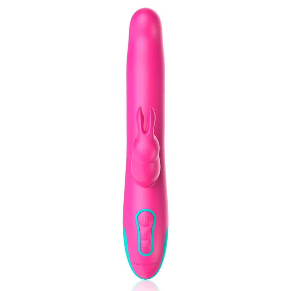 Rechargeable rabbit vibrator made of silicone with rotating beads Pluto