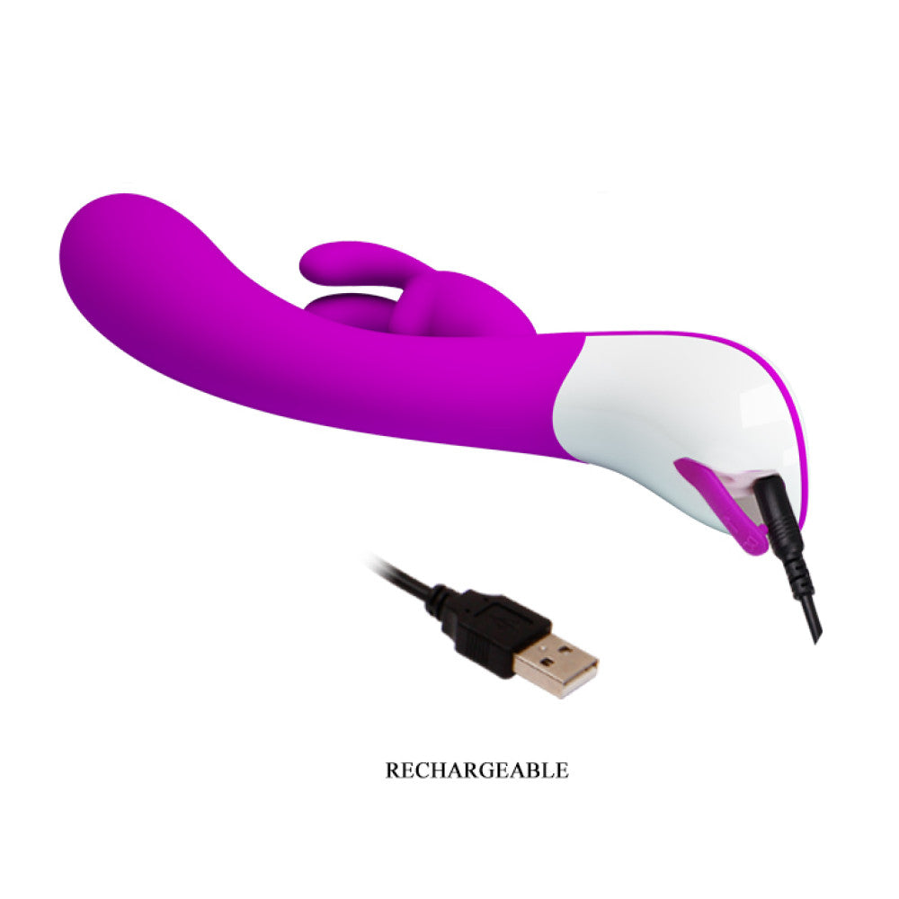 Rechargeable rabbit vibrator with two Harlan motors