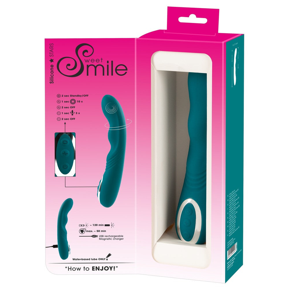 Rechargeable rotating G-spot vibrator made of silicone Sweet Smile