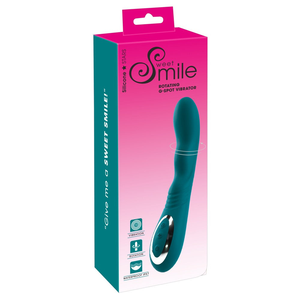 Rechargeable rotating G-spot vibrator made of silicone Sweet Smile