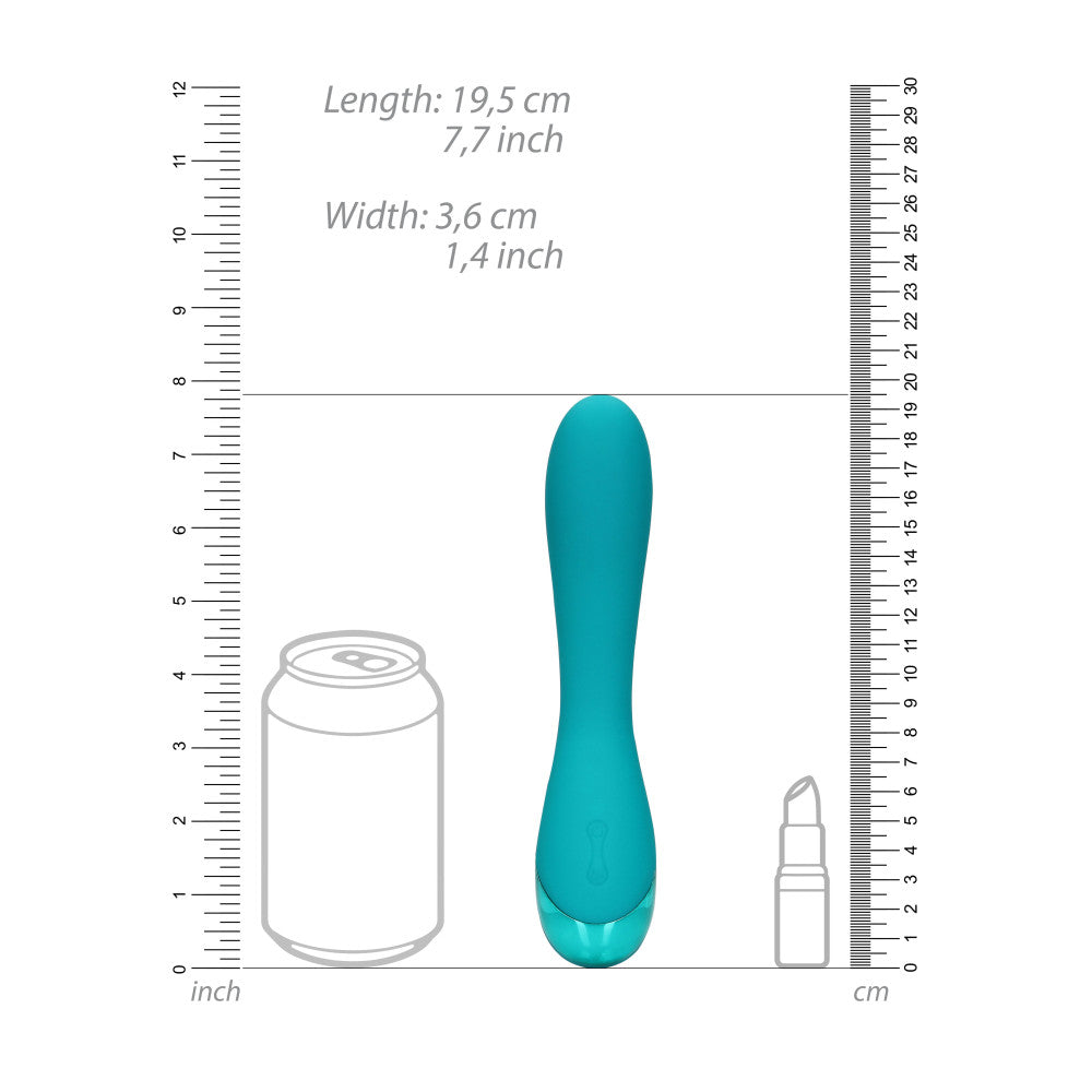 Rechargeable silicone G-spot vibrator Smooth teal