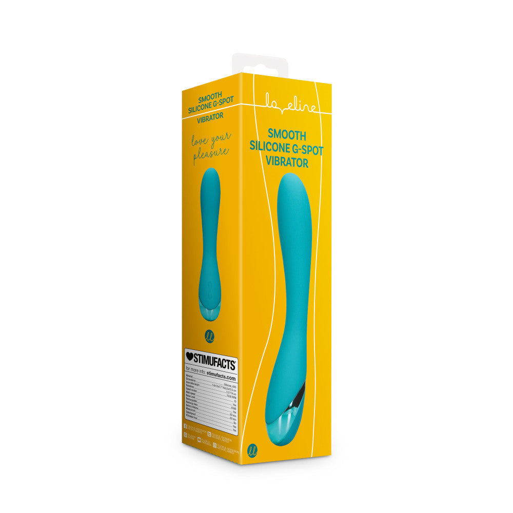 Rechargeable silicone G-spot vibrator Smooth teal