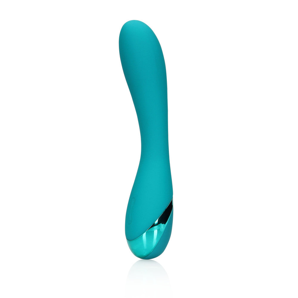 Rechargeable silicone G-spot vibrator Smooth teal