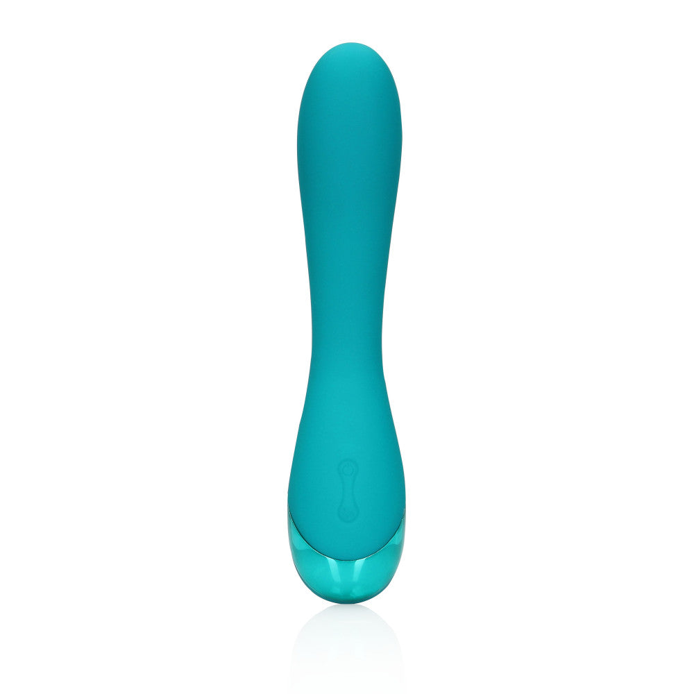 Rechargeable silicone G-spot vibrator Smooth teal