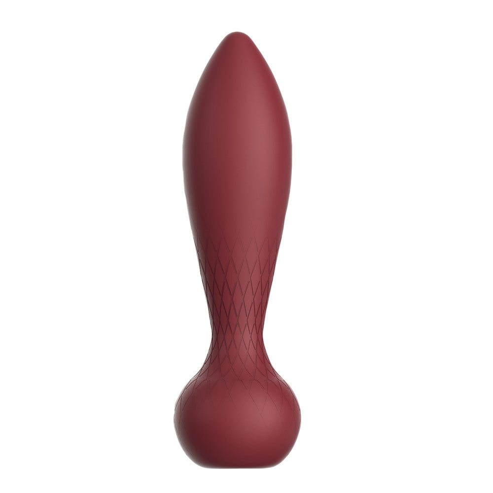 Rechargeable silicone butt plug with remote Romy