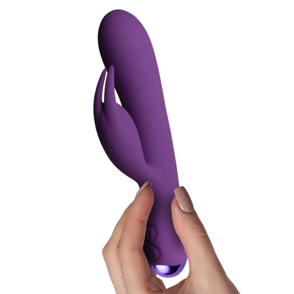 Rechargeable silicone rabbit vibrator Flutter Rabbit purple