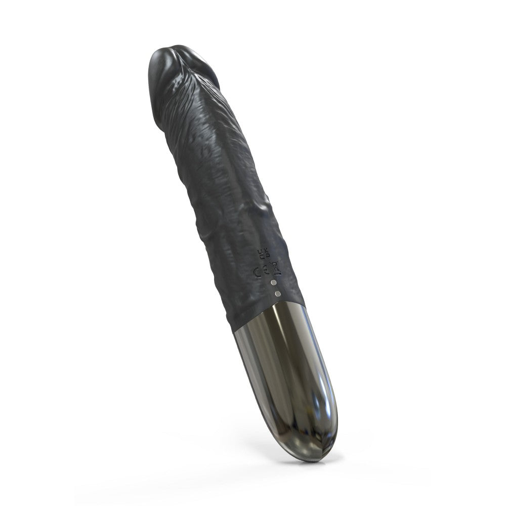 Rechargeable silicone realistic vibrator with display Anal Power black