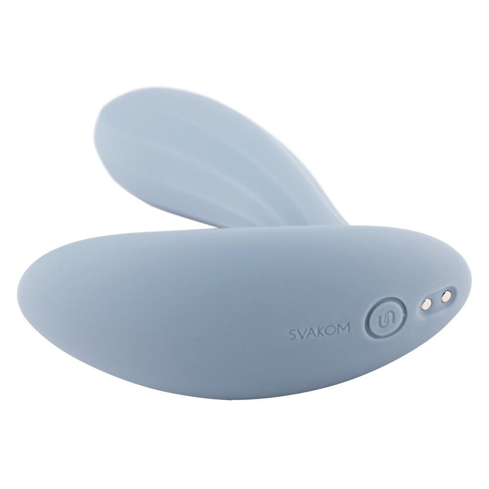 Rechargeable silicone wearable vibrator controlled with the Svakom Erica App