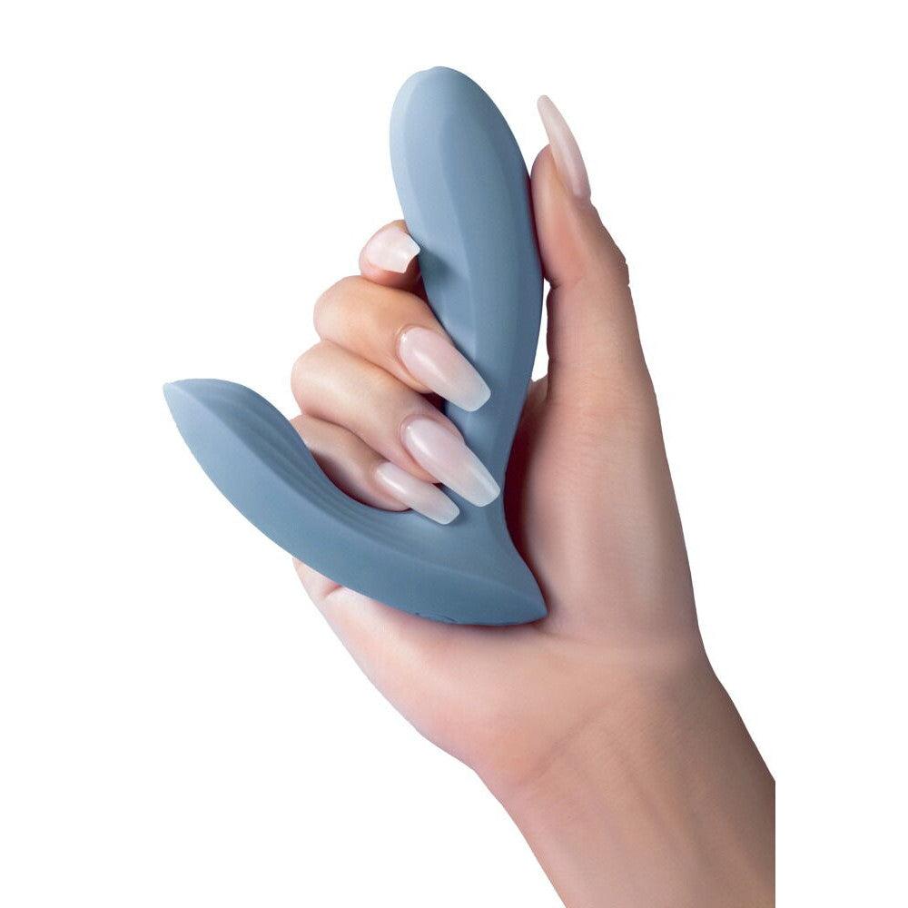 Rechargeable silicone wearable vibrator controlled with the Svakom Erica App