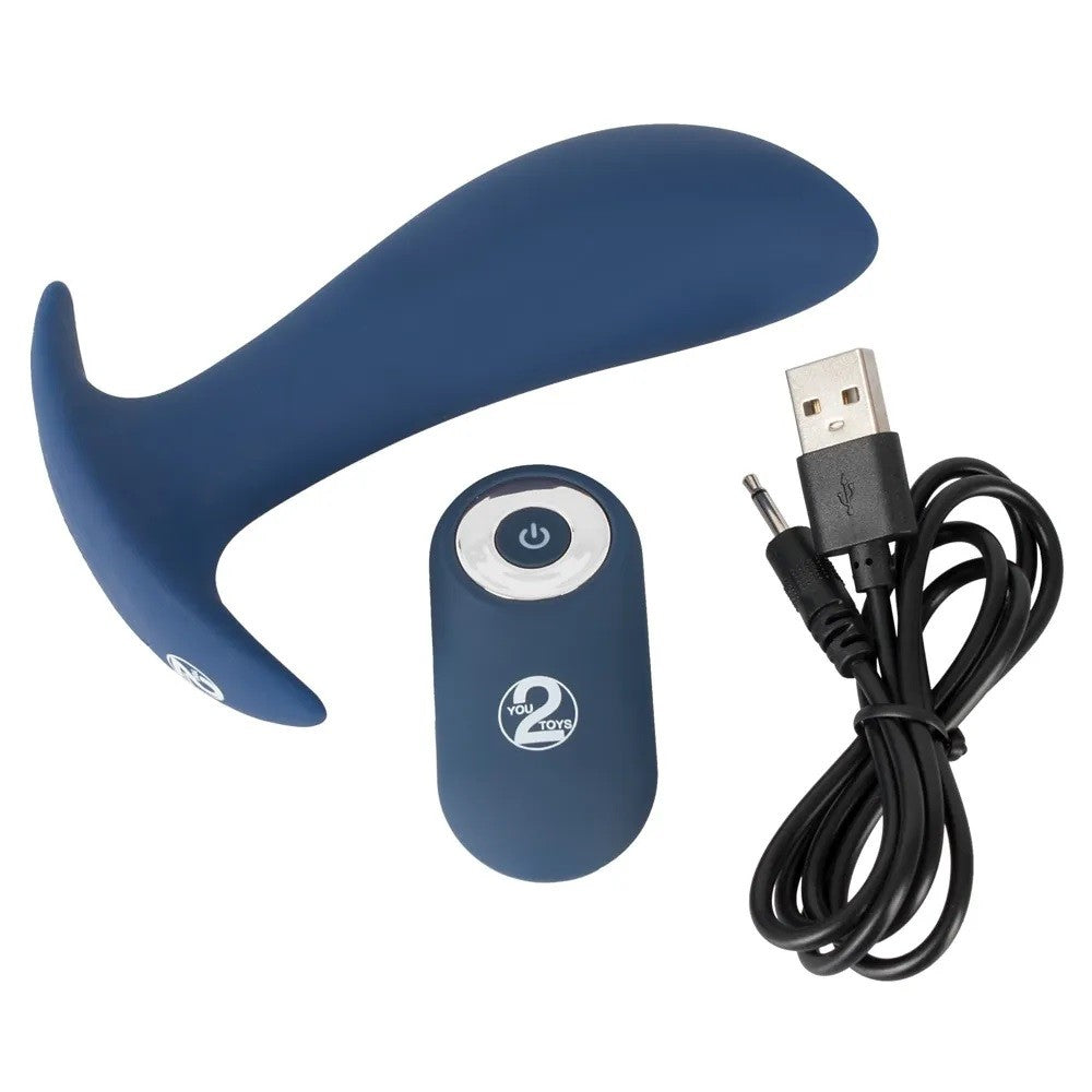 Rechargeable vibrating anal stimulator with remote Vibrating Butt Plug