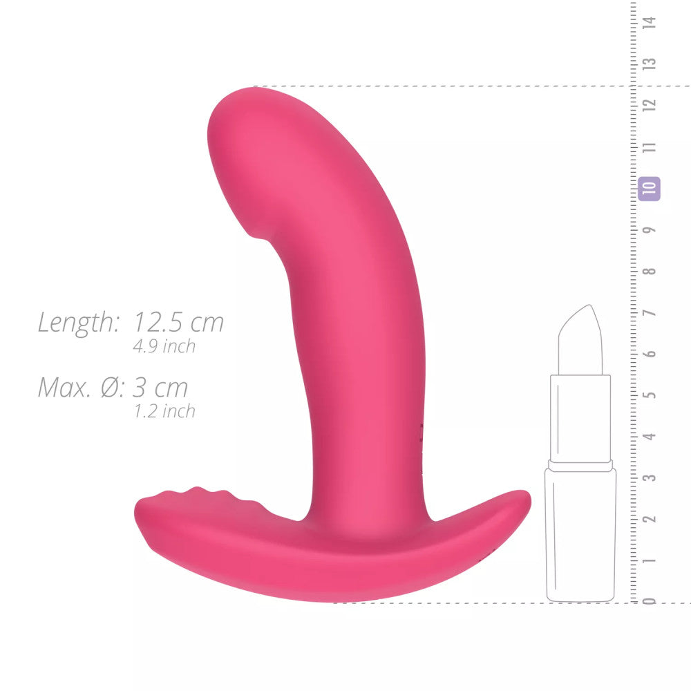 Rechargeable wearable vibrator controlled with Ivy mobile app