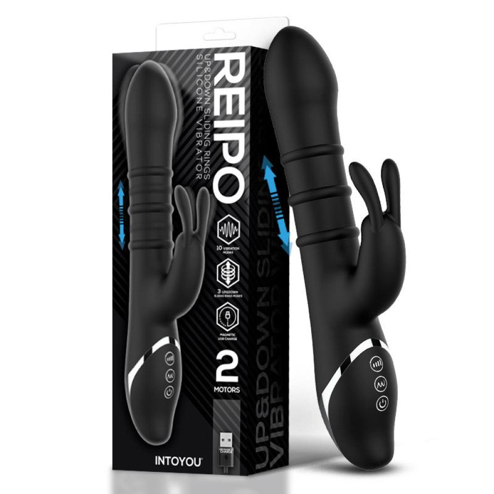 Reipo Rechargeable Rabbit Vibrator with Moving Rings