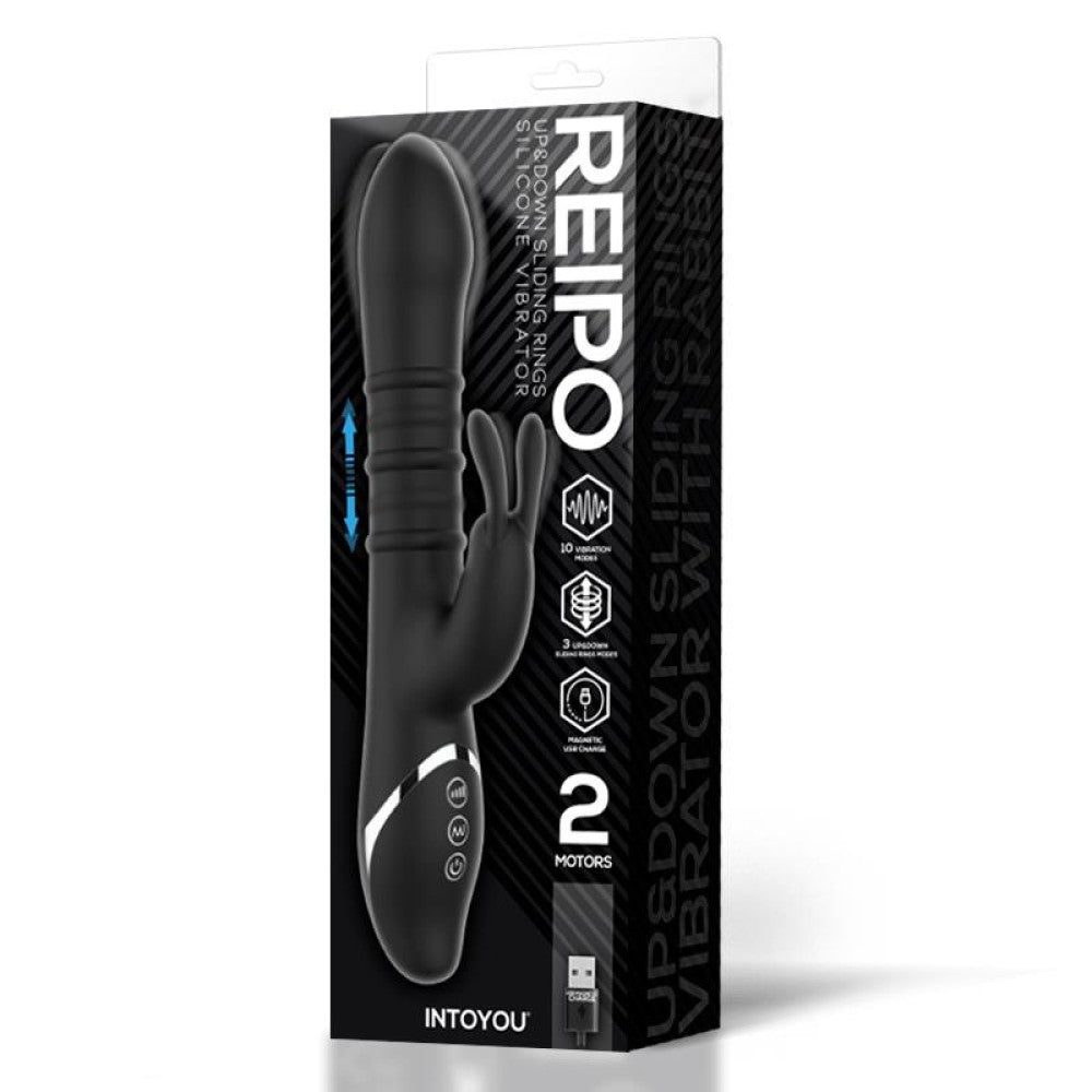 Reipo Rechargeable Rabbit Vibrator with Moving Rings