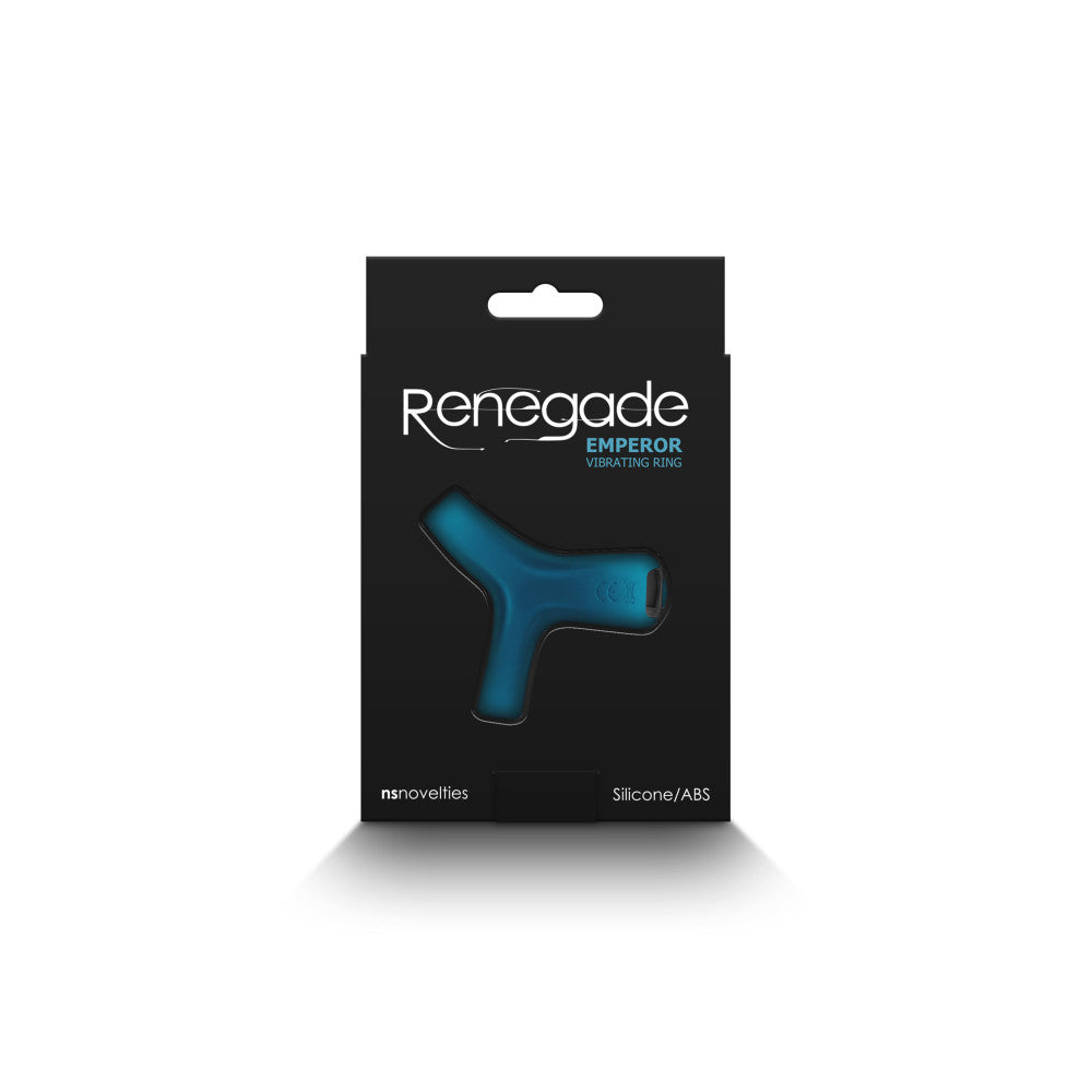 Renegade Silicone Double Cock Ring Emperor Blue