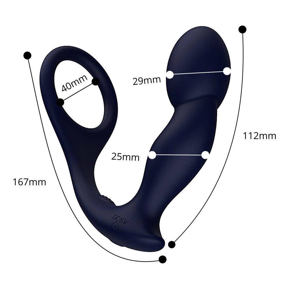 Rev Pro Silicone Cock Ring Rechargeable Prostate Stimulator