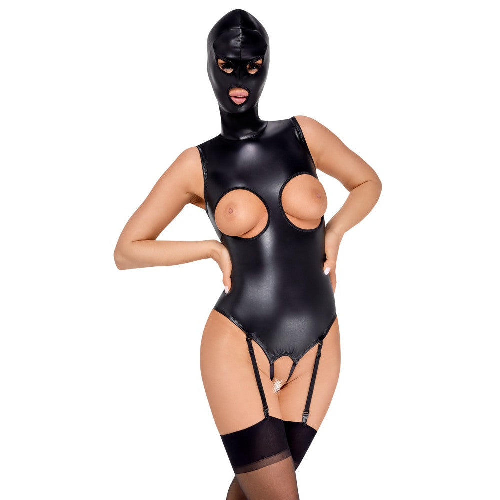 Revealing bodysuit - face mask with holes Bad Kitty size XL