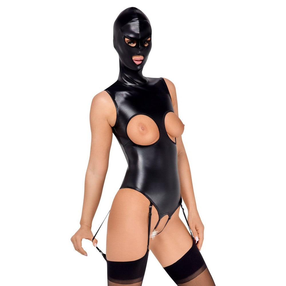 Revealing bodysuit - face mask with holes Bad Kitty size XL