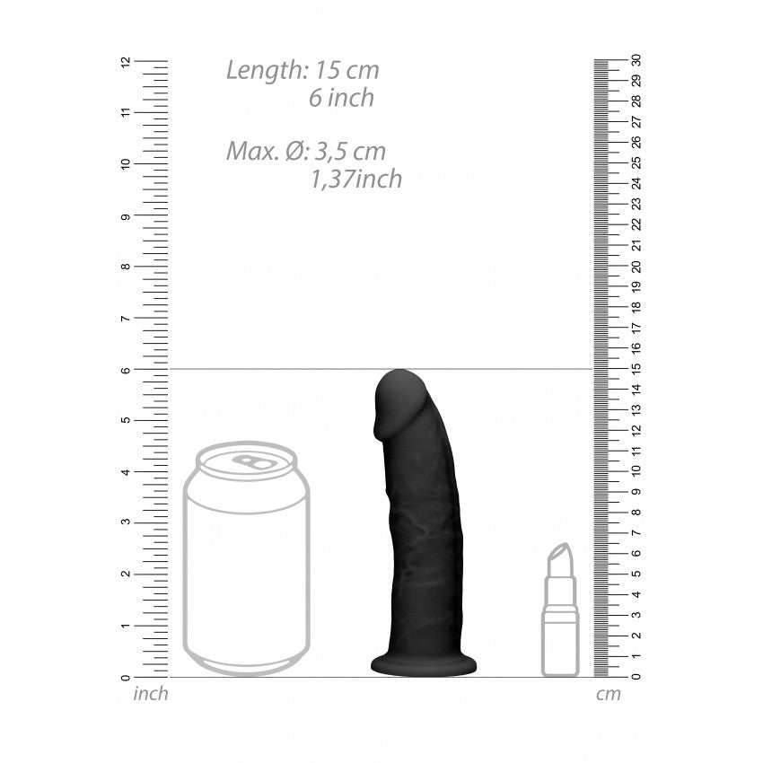 Revolutionary double layer silicone dildo SilexD 6" Model 2 black