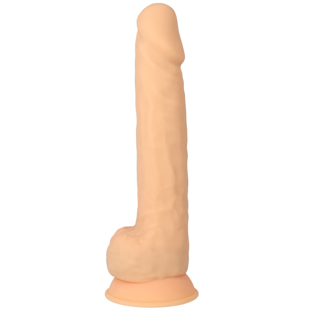 Revolutionary double-layer silicone dildo with testicles SilexD 10” Model 5