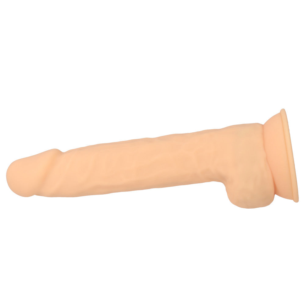 Revolutionary double-layer silicone dildo with testicles SilexD 10” Model 5