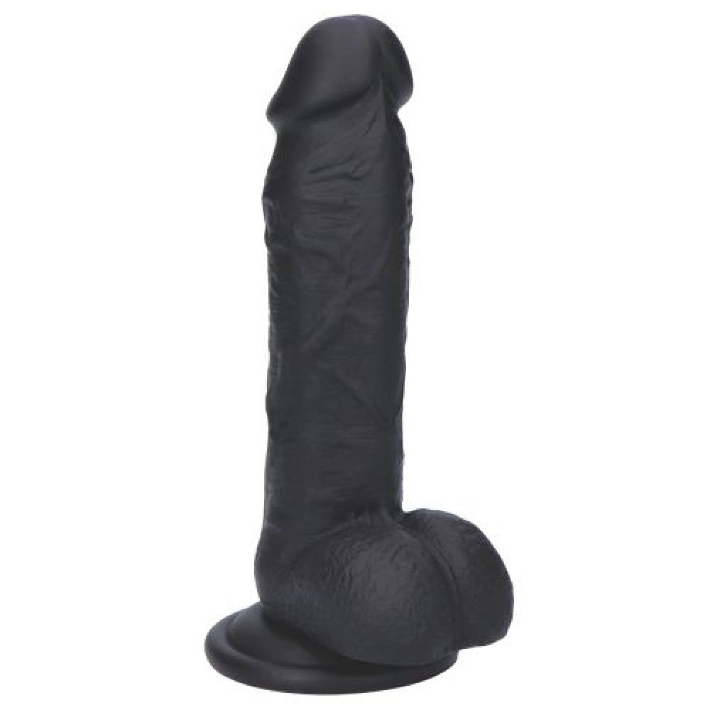 Rod Large Flexible 100% Silicone Black Dildo