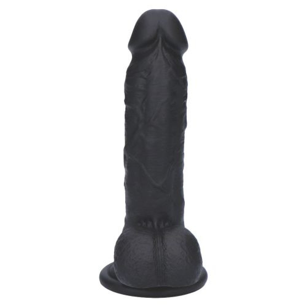 Rod Large Flexible 100% Silicone Black Dildo