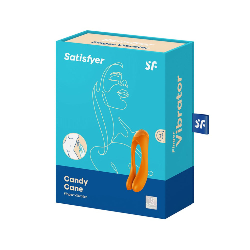 Satisfyer Candy Cane Orange Rechargeable Finger Stimulator