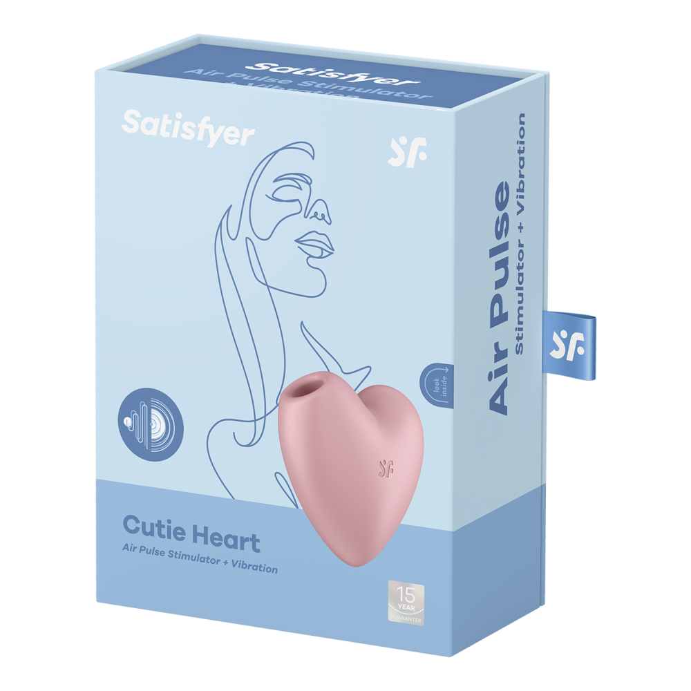 Satisfyer Cutie Heart pink vibrating suction stimulator