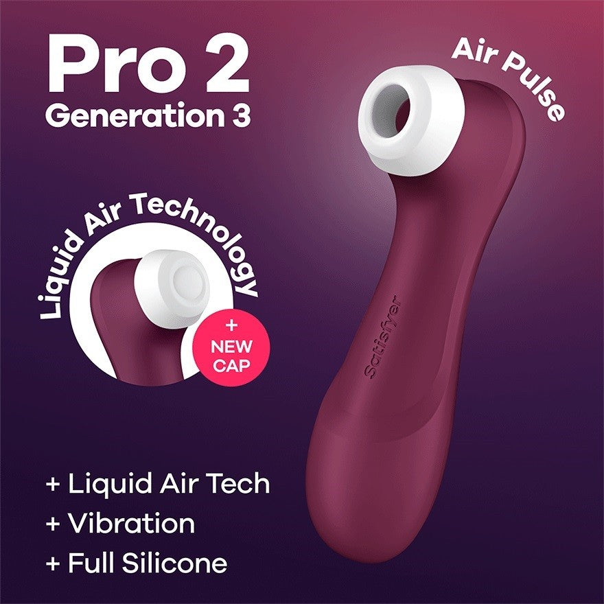 Satisfyer Pro 2 Generation 3 suction and vibrating clitoral stimulator red