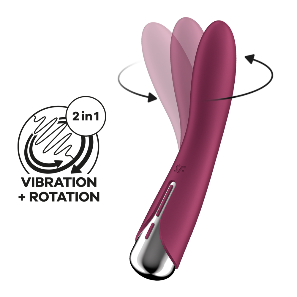 Satisfyer Spinning Vibe 1 Burgundy G-spot Vibrator With Rotation