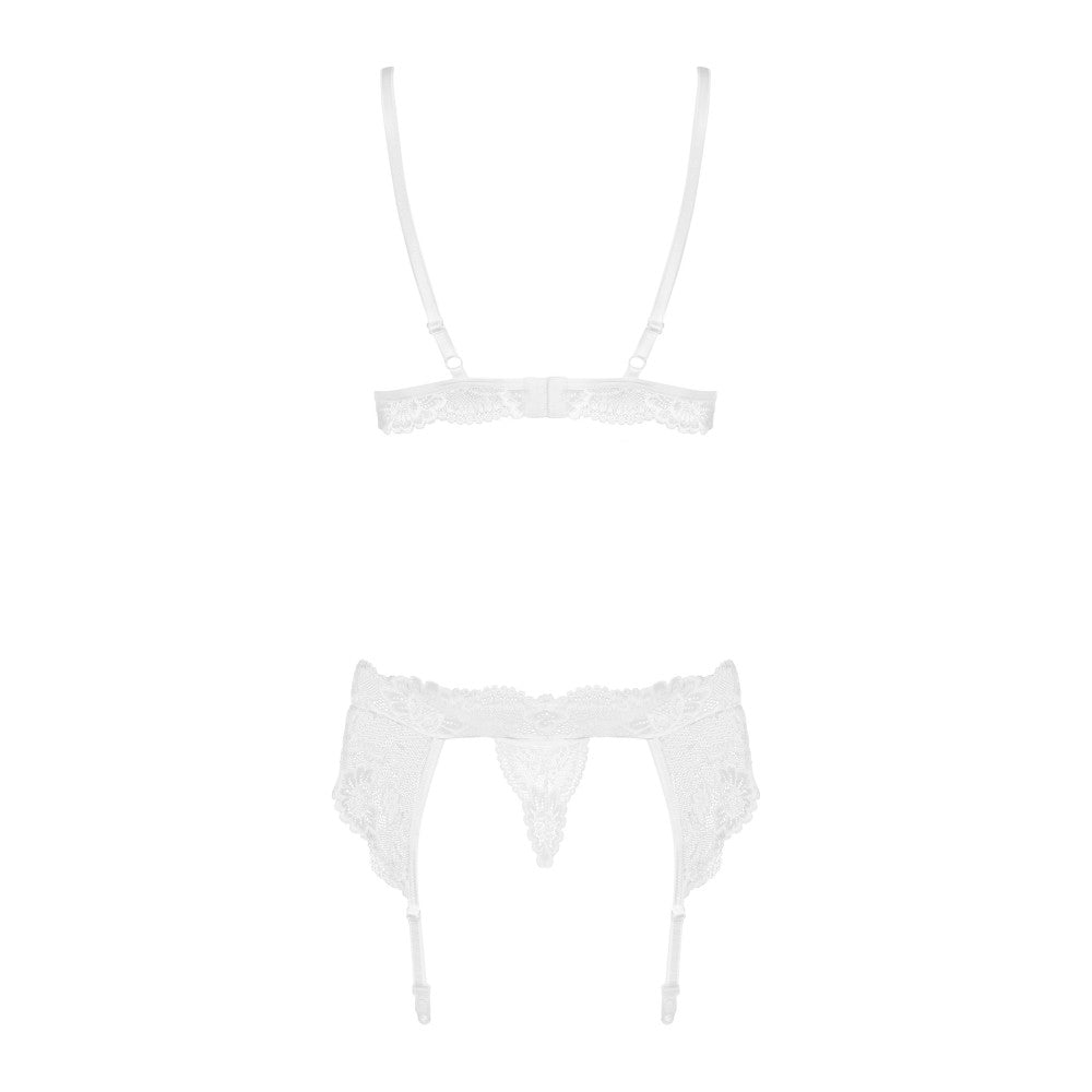 Seductive 3 Piece Lingerie Set Obsessive White