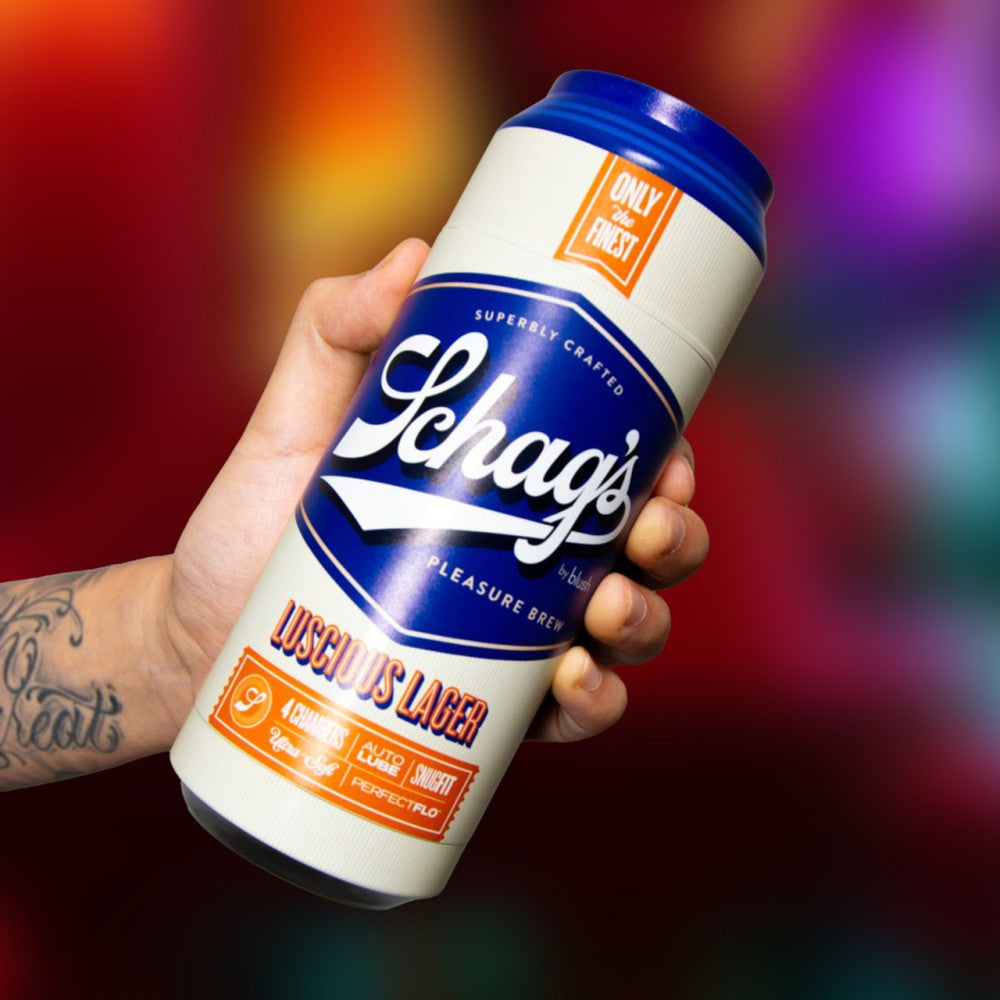 Self Wetting Discreet Masturbator - Schags Luscious Lager Beer Can