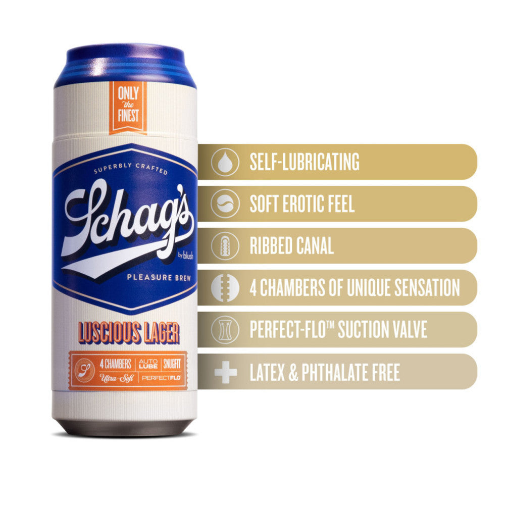 Self Wetting Discreet Masturbator - Schags Luscious Lager Beer Can