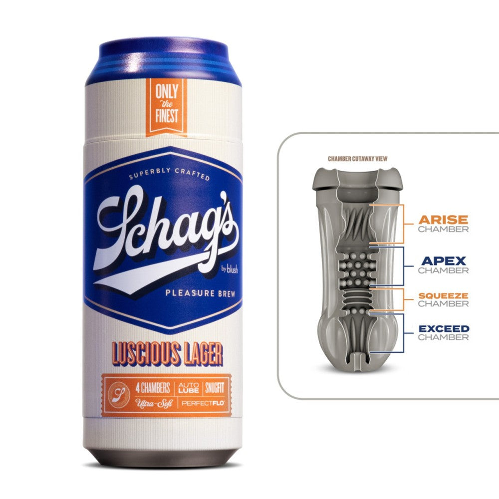 Self Wetting Discreet Masturbator - Schags Luscious Lager Beer Can