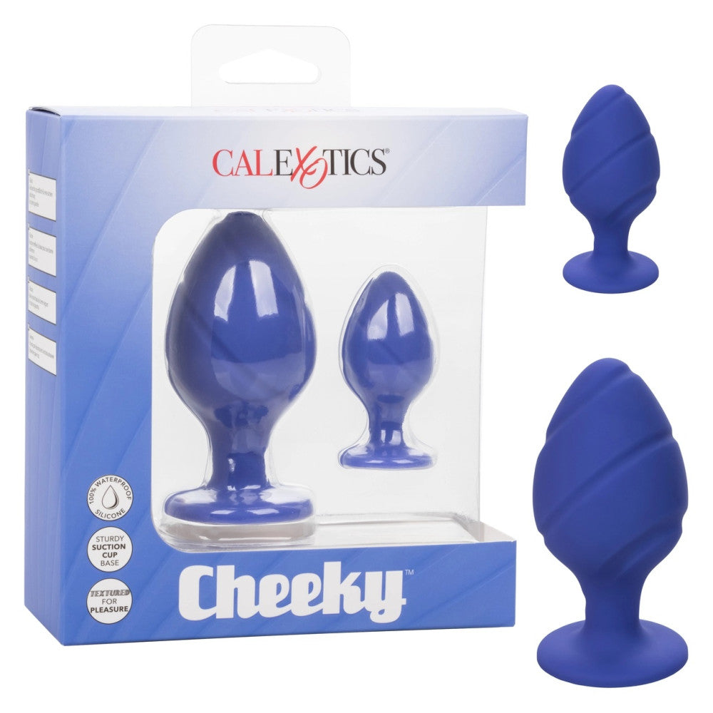 Set of 2 silicone anal dilators Cheeky blue