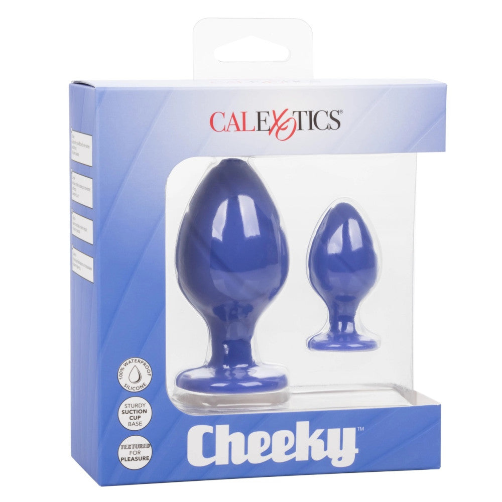 Set of 2 silicone anal dilators Cheeky blue