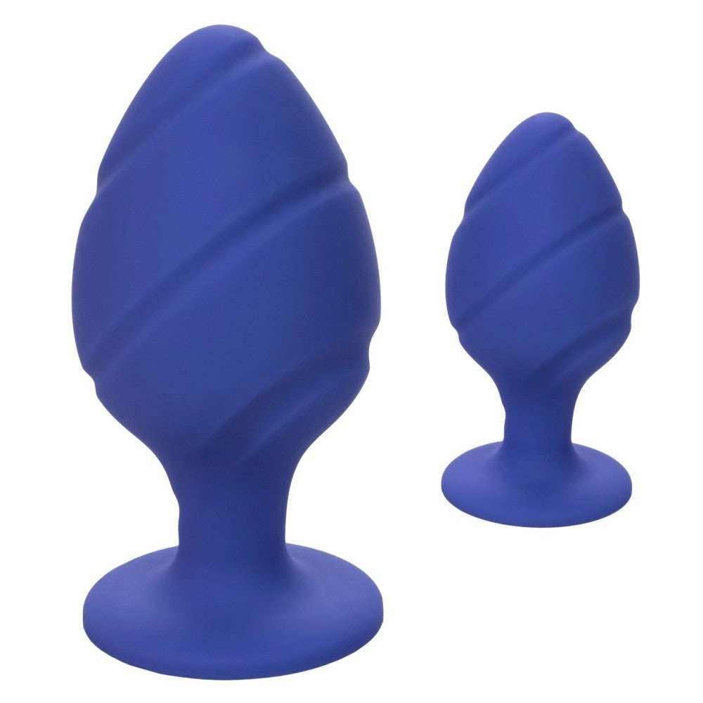 Set of 2 silicone anal dilators Cheeky blue