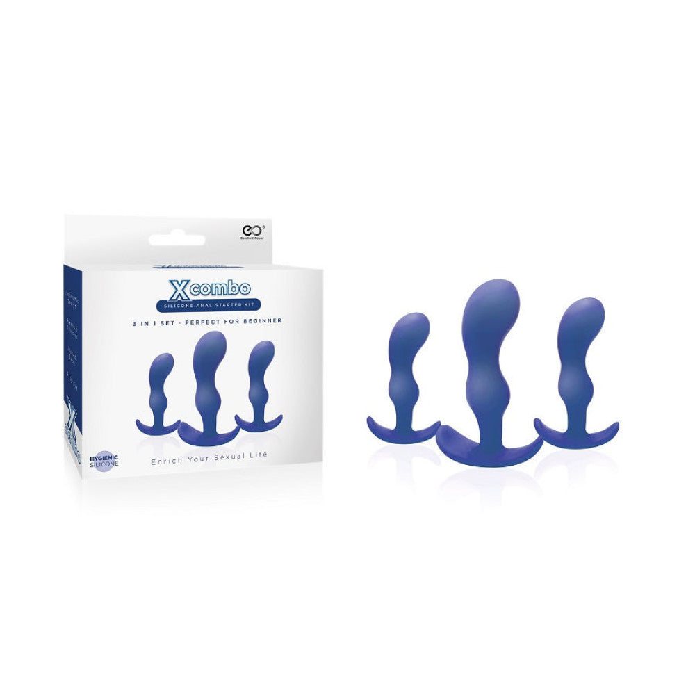 Set of 3 Xcombo Silicone Prostate Stimulators