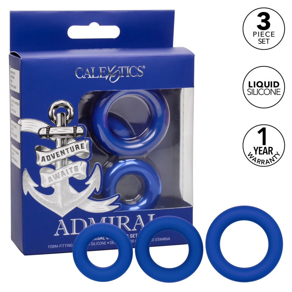 Set of 3 pcs. Admiral silicone penis rings