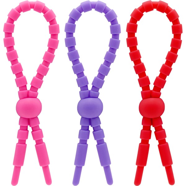 Set of 3 pcs. adjustable penis clamp made of silicone Elastic Erection