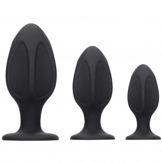 Set of 3 pcs. embossed Diamond Shape anal dilators