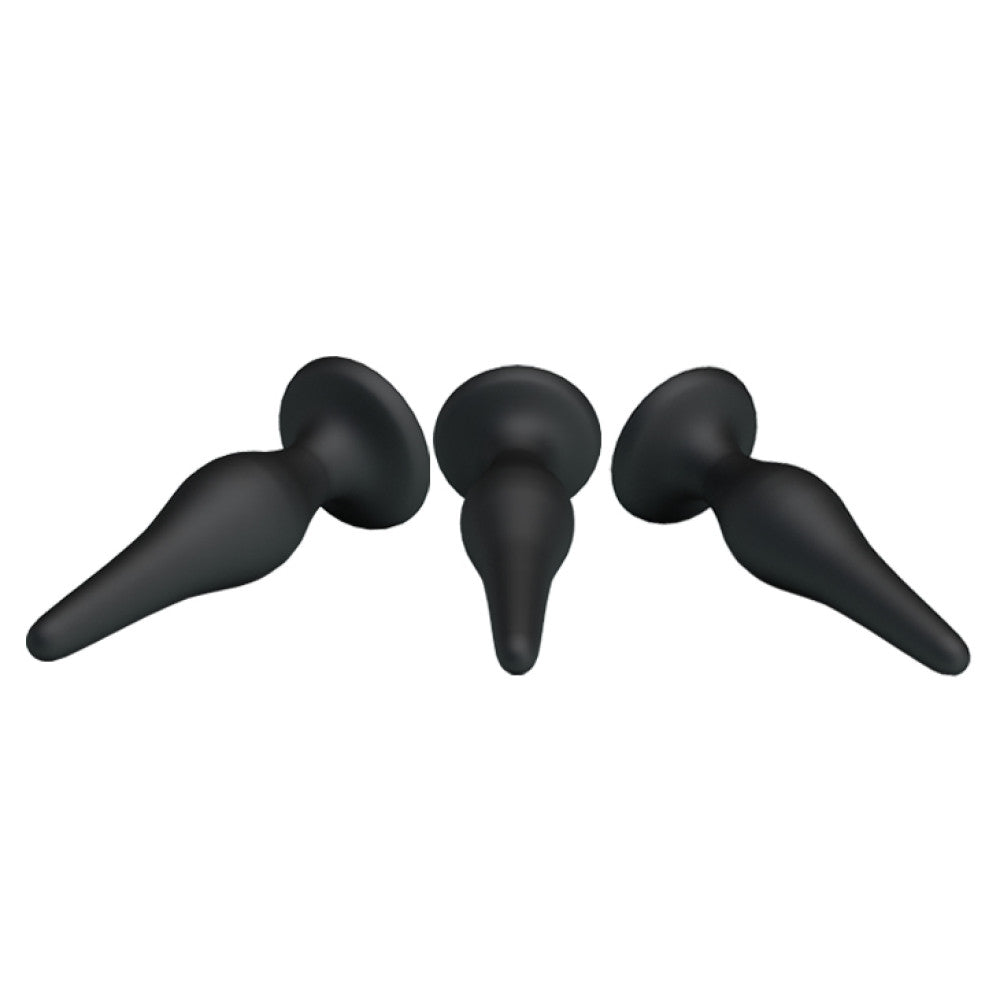 Set of 3 pcs. silicone anal dilators Beginner's Mini Anal Kit