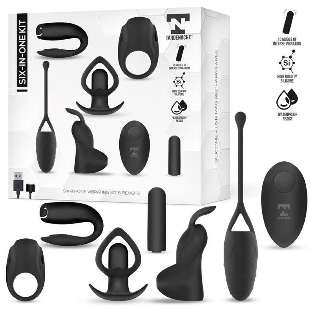 Set of Silicone Sex Toys Six-In-One Kit