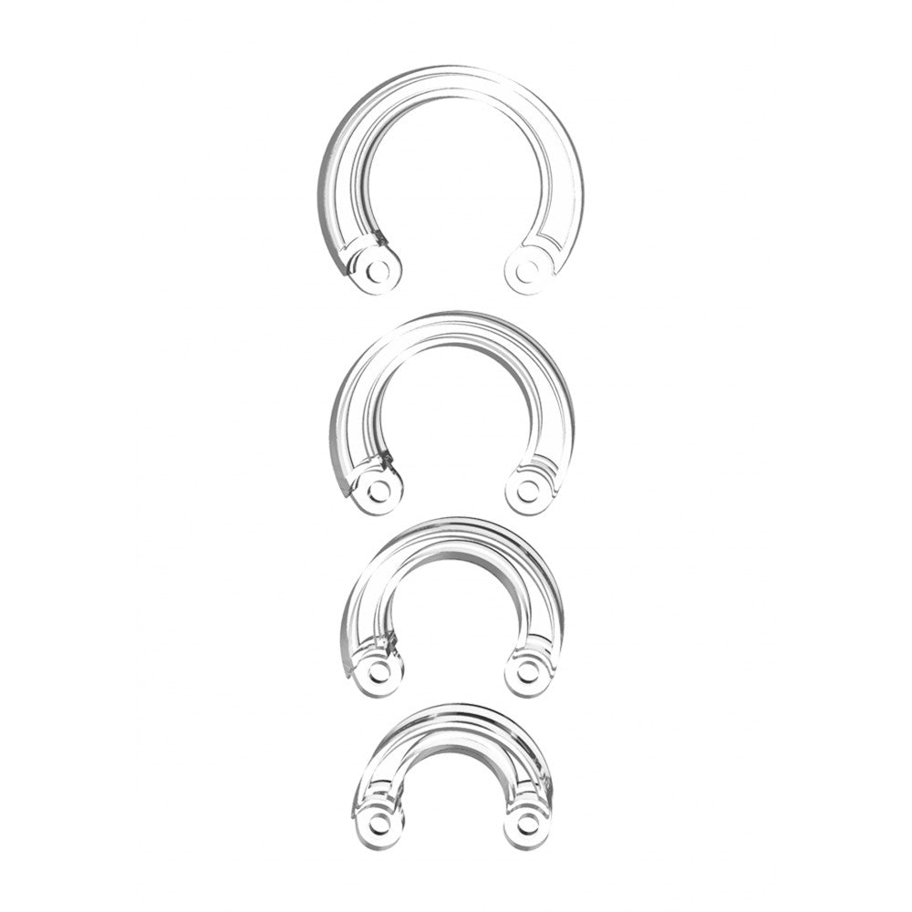 Set of spare rings for penis cages Mancage transparent