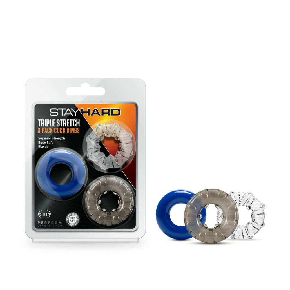 Set of three Stay Hard penis rings