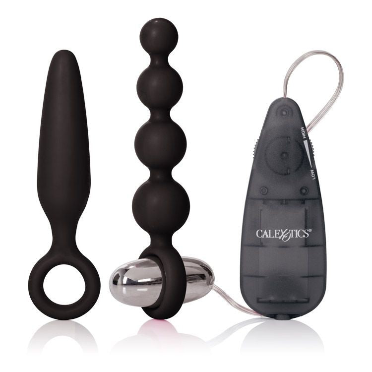 Set of vibrating anal toys Booty Call Vibro Kit 3 in 1 black