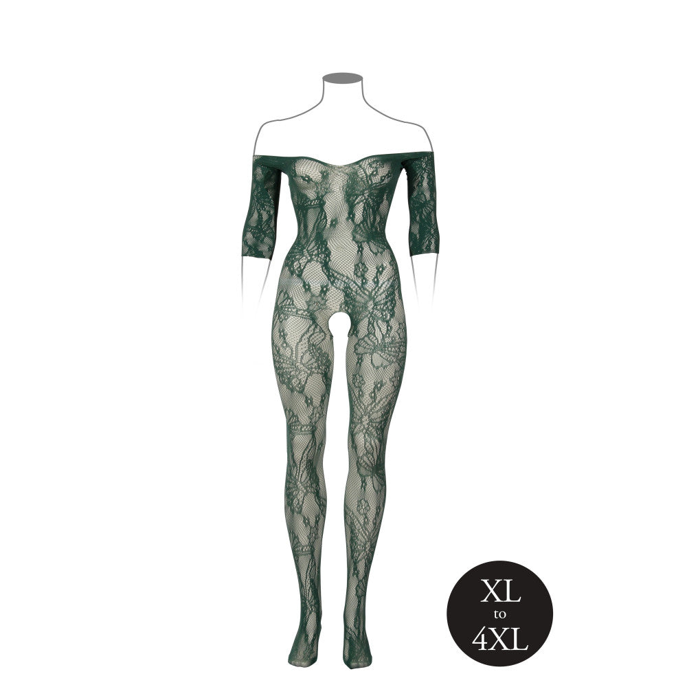 Sexy Crotchless Bodysuit Le Desir Green