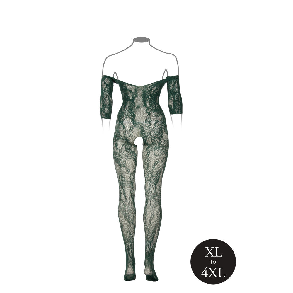 Sexy Crotchless Bodysuit Le Desir Green