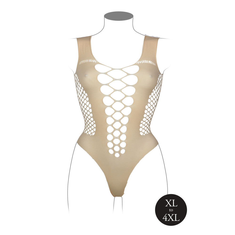 Sexy Mesh Bodysuit Le Desir Beige